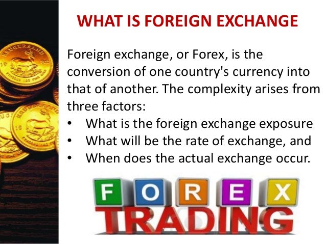 Types of exposure in forex market